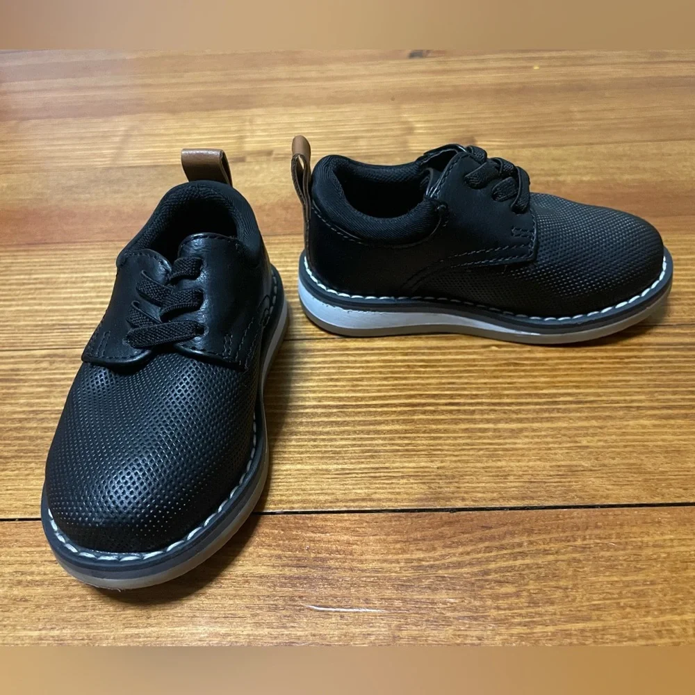 Thereabouts Toddler Black Lace-Up Dress Shoes Size 5